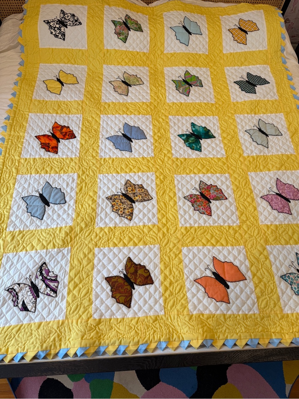 Handmade Butterfly Quilt